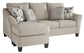 Sofá, chaise longue y otomana Abney