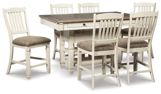Mesa de comedor Bolanburg de altura de mostrador y 6 taburetes