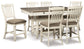 Mesa de comedor Bolanburg de altura de mostrador y 6 taburetes