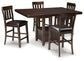 Ashley Express - Mesa de comedor Haddigan de altura de mostrador y 4 taburetes