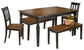 Ashley Express - Mesa de comedor Owingsville, 2 sillas y 2 bancos