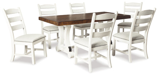 Mesa de comedor Valebeck y 6 sillas