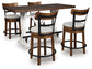 Ashley Express - Mesa de comedor Valebeck de altura de mostrador y 4 taburetes