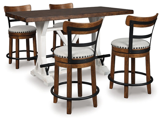 Ashley Express - Mesa de comedor Valebeck de altura de mostrador y 4 taburetes