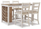 Ashley Express - Mesa de comedor Skempton de altura de mostrador y 4 taburetes