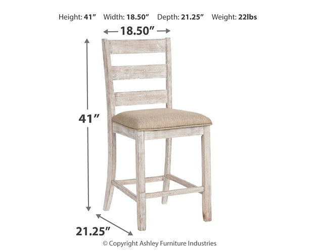 Ashley Express - Mesa de comedor Skempton de altura de mostrador y 4 taburetes