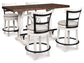 Ashley Express - Mesa de comedor Valebeck de altura de mostrador y 4 taburetes