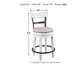 Ashley Express - Mesa de comedor Valebeck de altura de mostrador y 4 taburetes