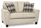 Sofá, loveseat, silla y otomana