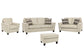 Sofá, loveseat, silla y otomana