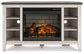 Ashley Express - Mueble de TV esquinero Dorrinson con chimenea eléctrica