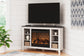 Ashley Express - Mueble de TV esquinero Dorrinson con chimenea eléctrica