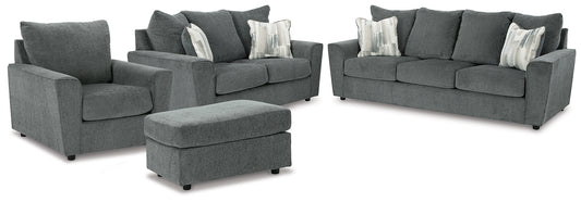 Sofá, loveseat, silla y otomana Stairatt