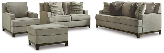 Sofá, loveseat, silla y otomana Kaywood