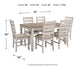 Juego de mesa de comedor Skempton (7 piezas)