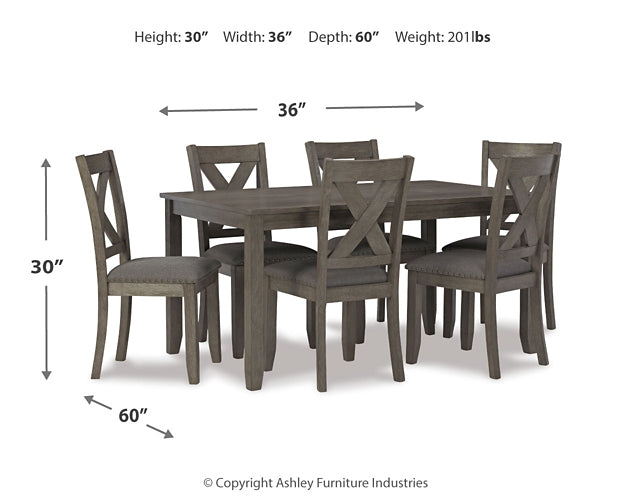 Juego de mesa Caitbrook RECT DRM (7/CN)