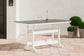 MESA DE MOSTRADOR RECTANGULAR CON OPCIÓN UMBRAL Transville