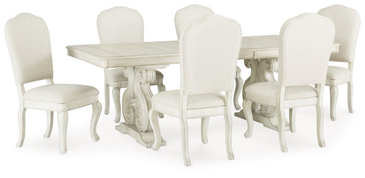 Mesa de comedor Arlendyne y 6 sillas