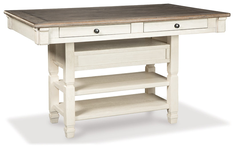 Mesa de comedor de altura de mostrador Bolanburg y 4 taburetes