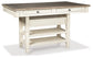 Mesa de comedor de altura de mostrador Bolanburg y 4 taburetes