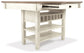 Mesa de comedor de altura de mostrador Bolanburg y 4 taburetes