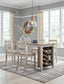 Ashley Express - Mesa de comedor Skempton de altura de mostrador y 4 taburetes
