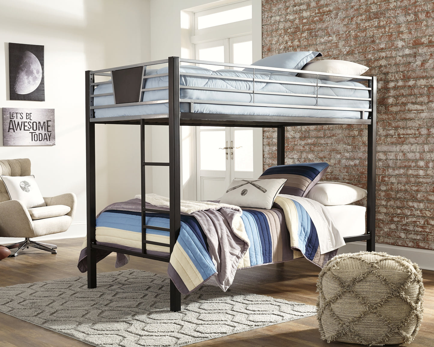Litera Dinsmore Twin/Twin con escalera