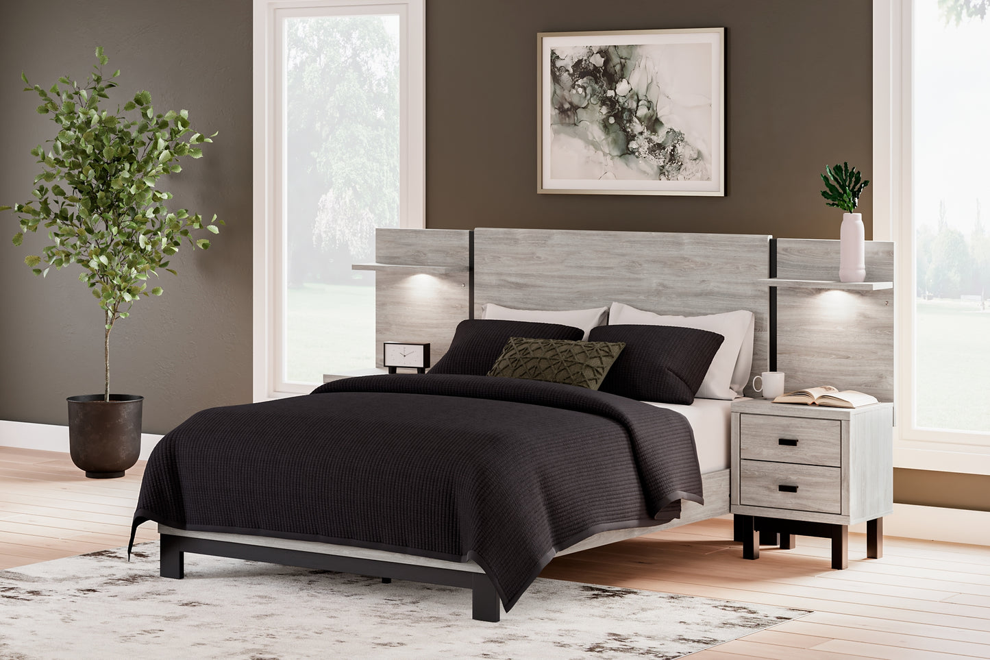 Ashley Express - Cama Vessalli con paneles y extensiones
