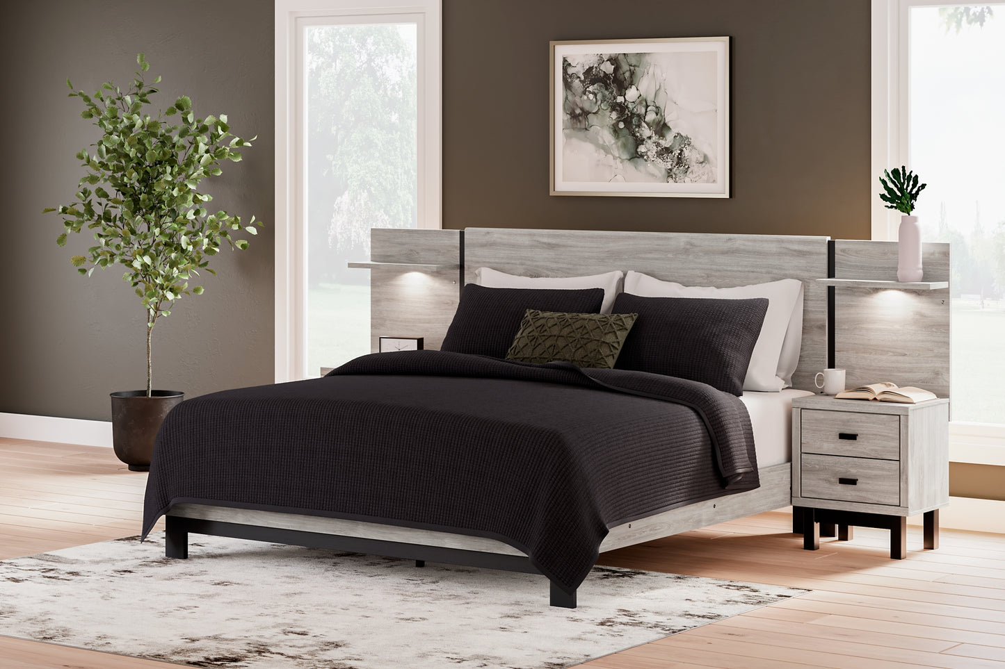 Ashley Express - Cama Vessalli con paneles y extensiones