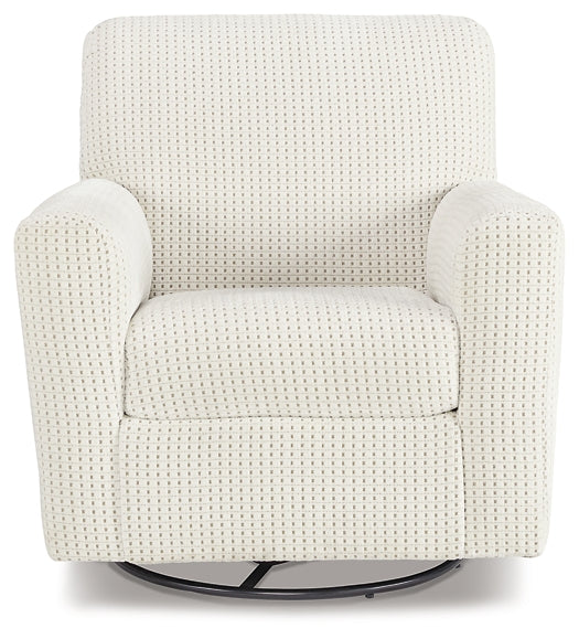 Sillón giratorio con acento deslizante Herstow