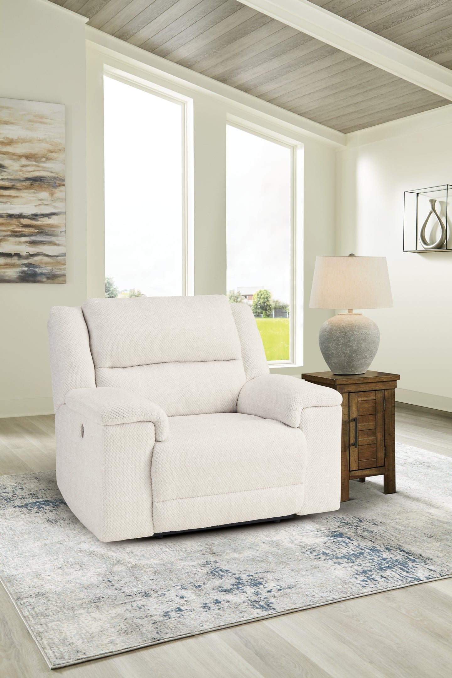 Sillón reclinable eléctrico con asiento ancho Keensburg