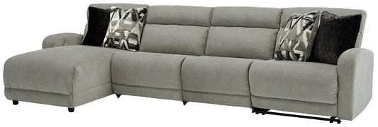 Colleyville - Seccional reclinable eléctrico de 4 piezas con chaise longue