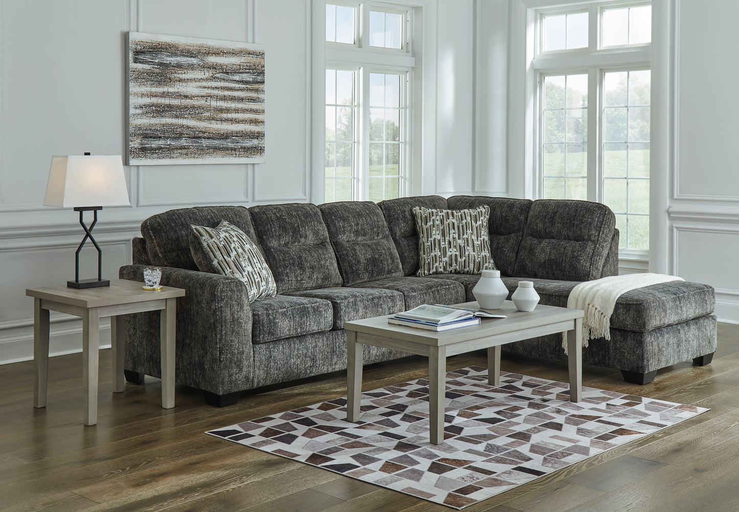 Seccional de 2 piezas Lonoke con chaise longue