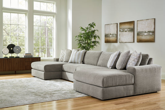 Chaise longue seccional doble de 4 piezas Avaliyah