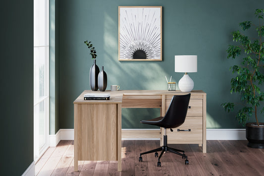 Ashley Express - Escritorio Battelle de 60" para oficina en casa con retorno