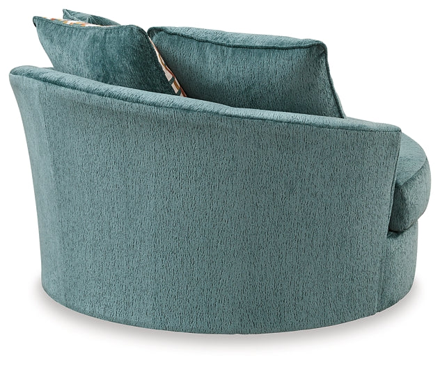 Silla giratoria extragrande con acento Laylabrook