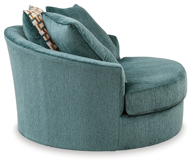 Silla giratoria extragrande con acento Laylabrook