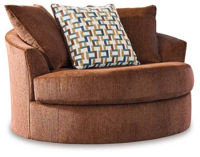 Silla giratoria extragrande con acento Laylabrook