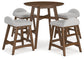 Ashley Express - Mesa de comedor Lyncott de altura de mostrador y 4 taburetes