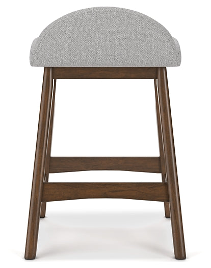 Ashley Express - Mesa de comedor Lyncott de altura de mostrador y 4 taburetes