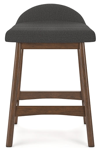 Ashley Express - Mesa de comedor Lyncott de altura de mostrador y 4 taburetes