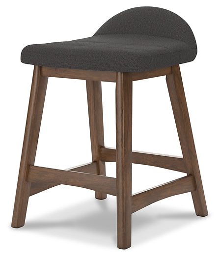 Ashley Express - Mesa de comedor Lyncott de altura de mostrador y 4 taburetes