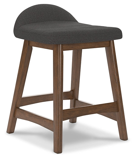 Ashley Express - Mesa de comedor Lyncott de altura de mostrador y 4 taburetes