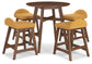 Ashley Express - Mesa de comedor Lyncott de altura de mostrador y 4 taburetes