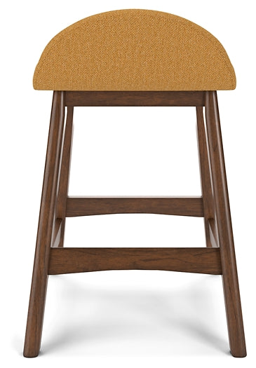 Ashley Express - Mesa de comedor Lyncott de altura de mostrador y 4 taburetes