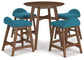 Ashley Express - Mesa de comedor Lyncott de altura de mostrador y 4 taburetes