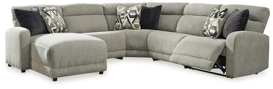 Colleyville - Seccional reclinable eléctrico de 5 piezas con chaise longue