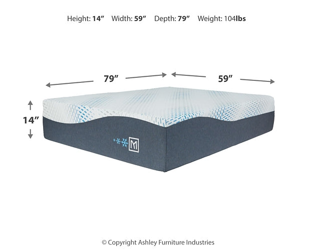 Ashley Express - Colchón híbrido de espuma viscoelástica con gel firme Millennium Cushion