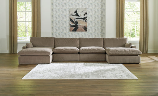 Seccional Sophie de 4 piezas con chaise longue