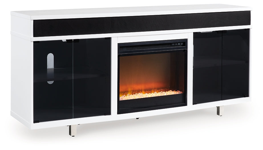 Mueble para TV Gardoni de 72" con chimenea eléctrica